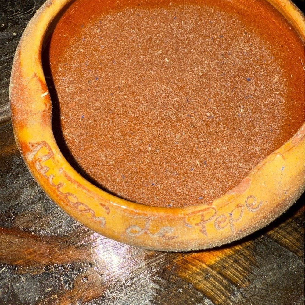 Vintage Mexican Handmade Terracotta Decorative Bowl 5" Brown ashtray trinket cup